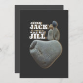Jeder Jack hat seinen Jill - Liebe Regeln Kunst ge Einladung (Vorne/Hinten)