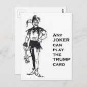 JEDER JOKER KANN TRUMP POSTKARTE (Vorne/Hinten)