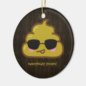 jeder kackt keramik ornament (Links)