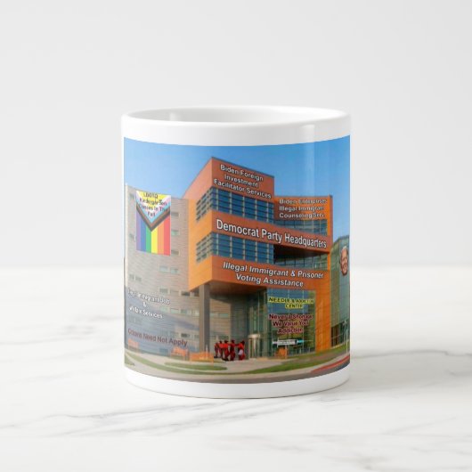 Jeder kann als Demokrat wählen. Jumbo-Tasse (Vorderseite)