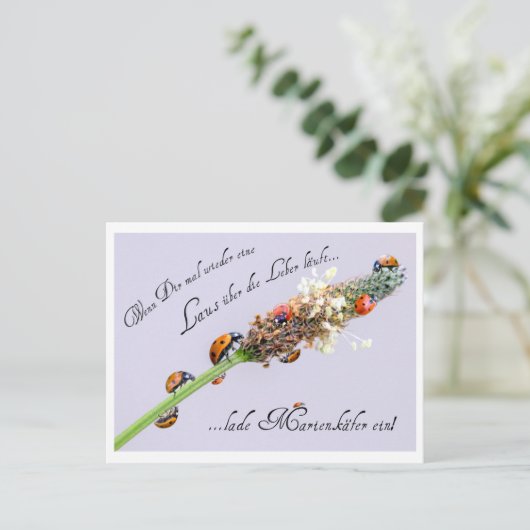 Jeder kann ein bisschen mehr Glück benutzen! Postkarte (Stehend Vorderseite)