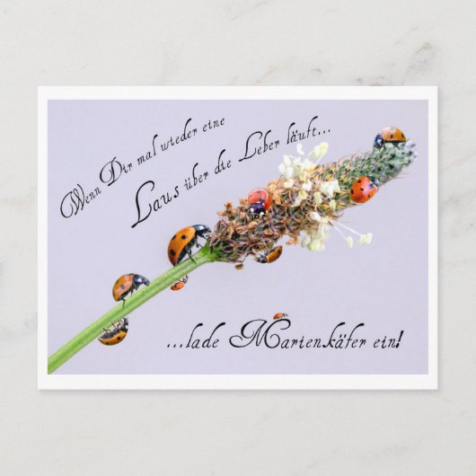 Jeder kann ein bisschen mehr Glück benutzen! Postkarte (Vorderseite)