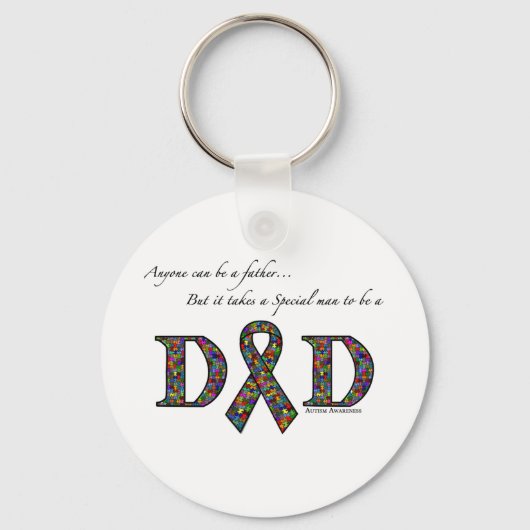 Jeder kann ein Vater sein...Autismus Schlüsselanhänger (Vorderseite)