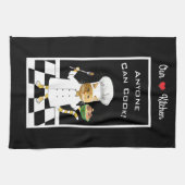 Jeder kann kochen! All-Black Kitchen Handtuch (Horizontal)