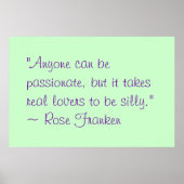 Jeder kann leidenschaftlich sein poster (Vorne)