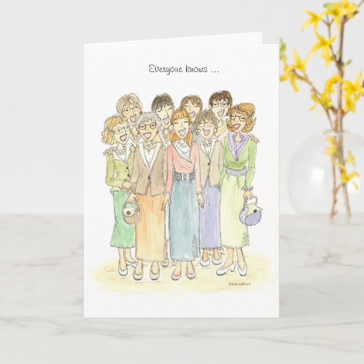 Jeder kennt Freunde Karte (Gelbe Blume)