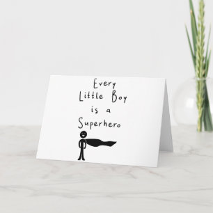 jeder kleine Junge ist ein Superheld Dankeskarte