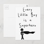 jeder kleine Junge ist ein Superheld Postkarte (Vorne/Hinten)