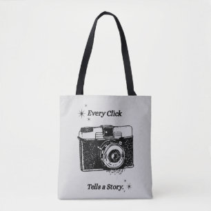 Jeder Klick erzählt eine Geschichte Fotografie-T Tasche
