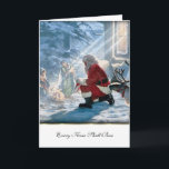 Jeder Kniebeutel Feiertagskarte<br><div class="desc">Jedes Knie muss Bow~ der Weihnachtsmann knien,  um Jesus Baby.</div>