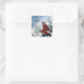 Jeder Kniebeutel Quadratischer Aufkleber (Tasche)