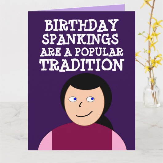 JEDER KOKETTE EINGANG (SPANK ME) KARTET IHN. KARTE (Gelbe Blume)