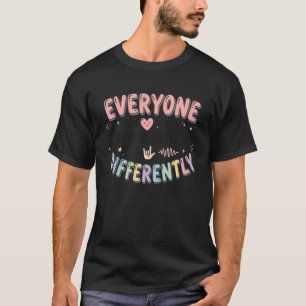 Jeder kommuniziert anders ABA RBT Autismus L T-Shirt