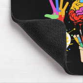 Jeder kommuniziert anders Autismus Monat c Mousepad (Ecke)
