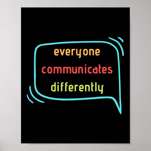 Jeder kommuniziert anders clic poster (Vorne)
