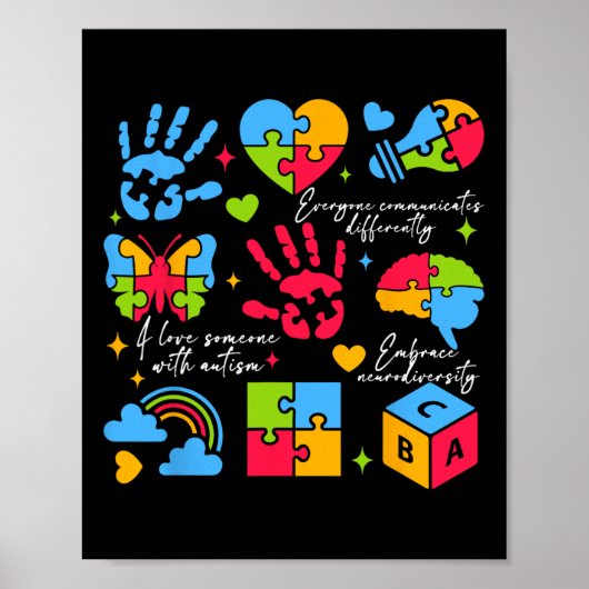 Jeder kommuniziert anders Neurovielfalt P Poster (Vorne)