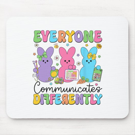 Jeder kommuniziert anders Ostern-Rede Th Mousepad (Vorne)