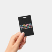 Jeder kommuniziert anders über Autismus-Bewusstsei Ausweis (Handheld)