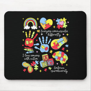 Jeder kommuniziert anders verspätete Autismus als Mousepad