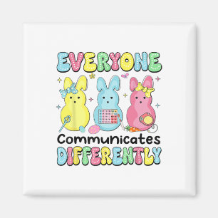 Jeder kommuniziert eine andere Osterrede Magnet