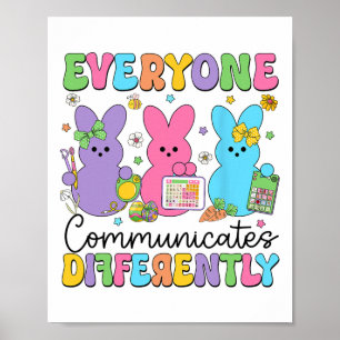 Jeder kommuniziert eine andere Osterrede Poster