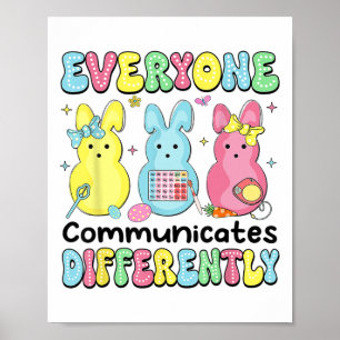 Jeder kommuniziert eine andere Osterrede Poster