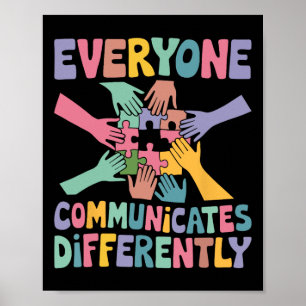 Jeder kommuniziert eine andere Sonderbildung Poster