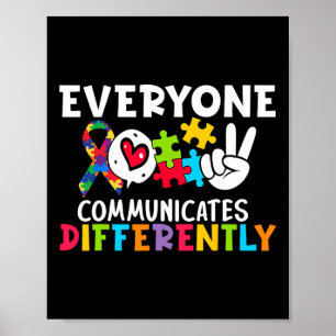 Jeder kommuniziert eine andere Sprechtherapie Poster