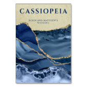 Jeder Konstellationsname, Blau und Gold Tischnummer (Rückseite)