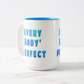 jeder Körper perfekt Zweifarbige Tasse (Vorderseite Links)