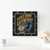 Jeder legendäre Basketball der Chance Quadratische Wanduhr (Zuhause)