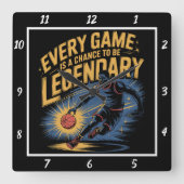 Jeder legendäre Basketball der Chance Quadratische Wanduhr (Vorderseite)