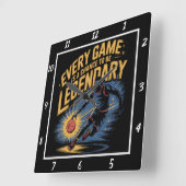 Jeder legendäre Basketball der Chance Quadratische Wanduhr (Winkel)