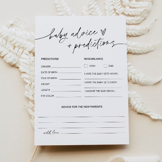 JEDER LEIGH Baby Duschberatung und Vorhersagekarte Einladung