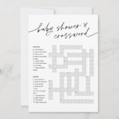 JEDER LEIGH Baby Shooter Crossword Game Card Einladung (Vorderseite)