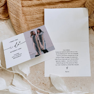 JEDER LEIGH Minimal Foto Bridesmaid Vorschlag Card Dankeskarte