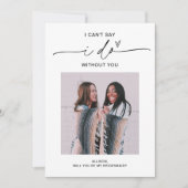 JEDER LEIGH Minimal Foto Bridesmaid Vorschlag Card Einladung (Vorderseite)