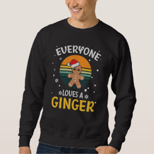 Jeder Liebe ein Ginger Weihnachts Retro Vintag Sweatshirt