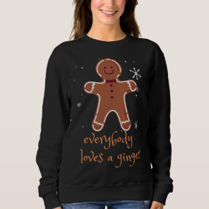 Jeder Liebe ein Ingwer Weihnachtsgingerbrot Mann Sweatshirt