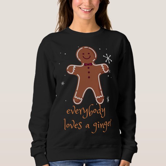 Jeder Liebe ein Ingwer Weihnachtsgingerbrot Mann Sweatshirt (Vorderseite)