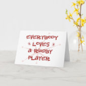 Jeder Liebe ein Rugby-Player Karte (Gelbe Blume)