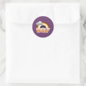 Jeder Liebe ein Wolf Runder Aufkleber (Tasche)