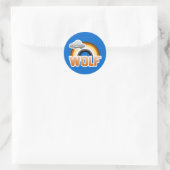 Jeder Liebe ein Wolf Runder Aufkleber (Tasche)