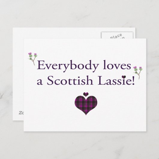 Jeder Liebe eine schottische Lassie Postkarte (Vorne/Hinten)