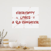 Jeder Liebe ist QA Engineer Poster (Küche)