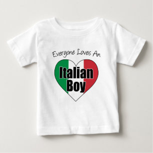 Jeder Liebe-Italiener-Junge Baby T-shirt