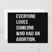 Jeder Liebe jemand, der einen Abtreibung hatte Postkarte (Vorne/Hinten)