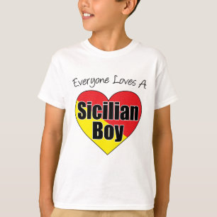 Jeder Liebe-sizilianischer Junge T-Shirt