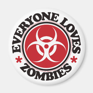 Jeder Liebe-Zombies - Rot Magnet