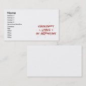 Jeder Lieben ein Buchhalter Visitenkarte (Vorne/Hinten)